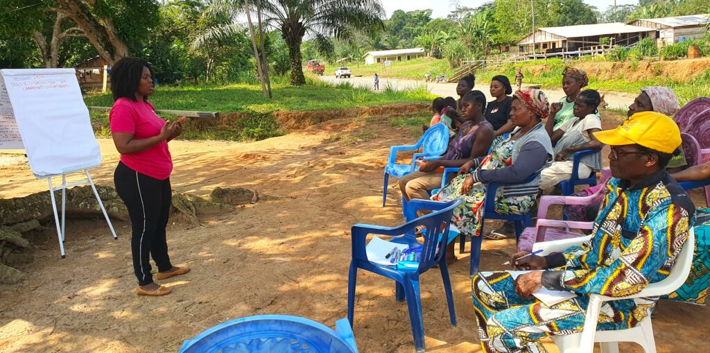 sensibilisation des habitants du village Lele (Mintom) sur l'impact des changements climatiques
